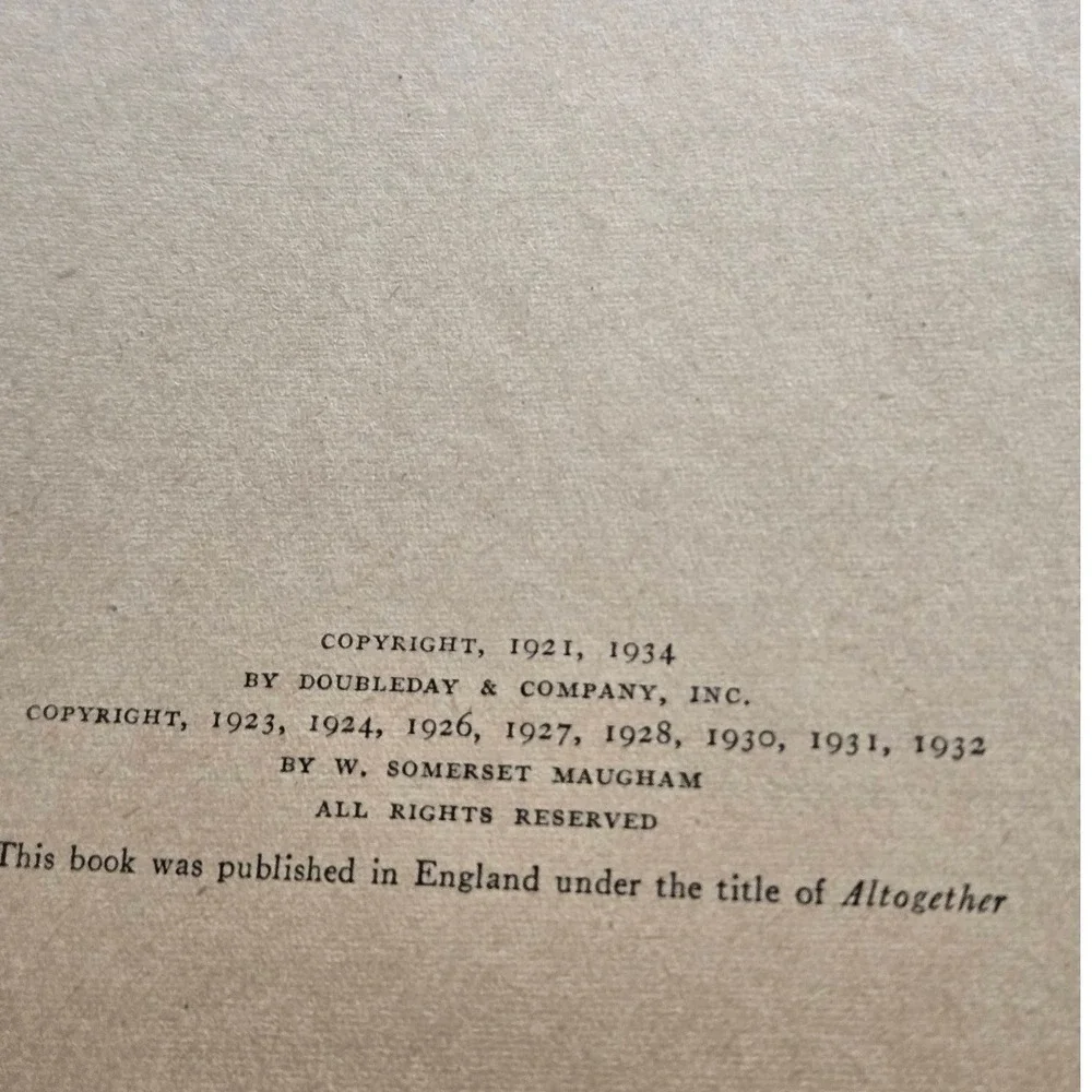 Garden‎ City Publishing East and West W Somerset Maugham 1934 Deluxe - Picture 4 of 10